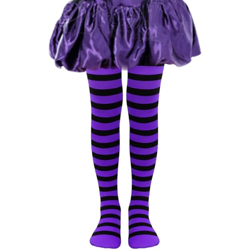 YUNHENTONG Strumpfhose Halloween Mädchen, Ringelstrumpfhose Damen, Strumpfhose Mädchen Halloween, Strumpfhose Halloween Kinder, Halloween Strumpfhose Kinder, Geeignet für Halloween-Kostümspiele von YUNHENTONG