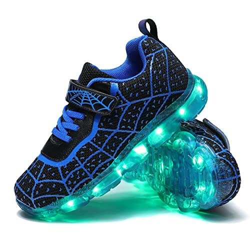 YUNICUS Kinder Jungen Mädchen LED Schuhe Leuchten Trainer Kinder USB Aufladen Blinkend Low Top Sneakers Geburtstag Halloween Weihnachtstag von YUNICUS