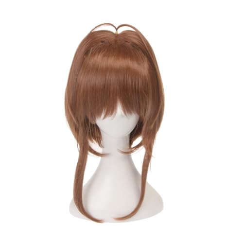 Braune Anime-Release-Party-Perückenkopfbedeckung for Damen mit mittlerem langem Haar von YUNKEN