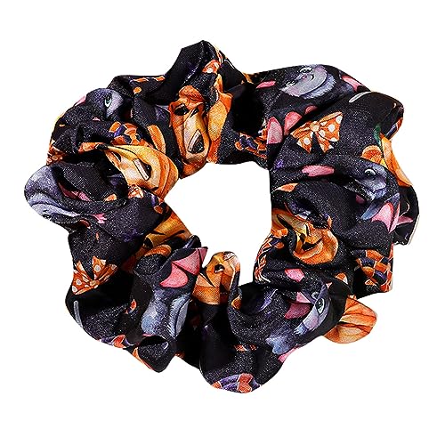 Elastische Haargummis, Haargummis, Halloween-Zubehör für Damen, Herbst, Mädchen, Haar-Accessoires, Halloween, Haargummis, elastische Satin-Haargummis, Pferdeschwanz-Halter, Haarbänder von YUNNESS