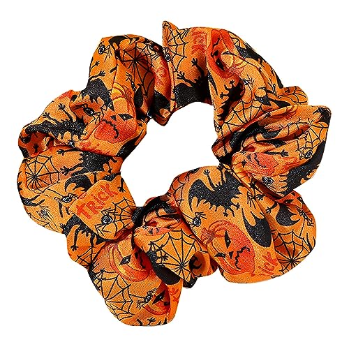 Elastische Haargummis, Haargummis, Halloween-Zubehör für Damen, Herbst, Mädchen, Haar-Accessoires, Halloween, Haargummis, elastische Satin-Haargummis, Pferdeschwanz-Halter, Haarbänder von YUNNESS