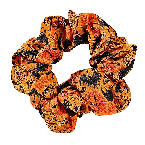 Elastische Haargummis, Haargummis, Halloween-Zubehör für Damen, Herbst, Mädchen, Haar-Accessoires, Halloween, Haargummis, elastische Satin-Haargummis, Pferdeschwanz-Halter, Haarbänder von YUNNESS