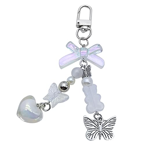 YUNNESS Kawaii-Schlüsselanhänger für Tasche, niedliches Accessoire, für Damen, Mädchen, Schleife, Schmetterling, Schlüsselanhänger, Ornament von YUNNESS