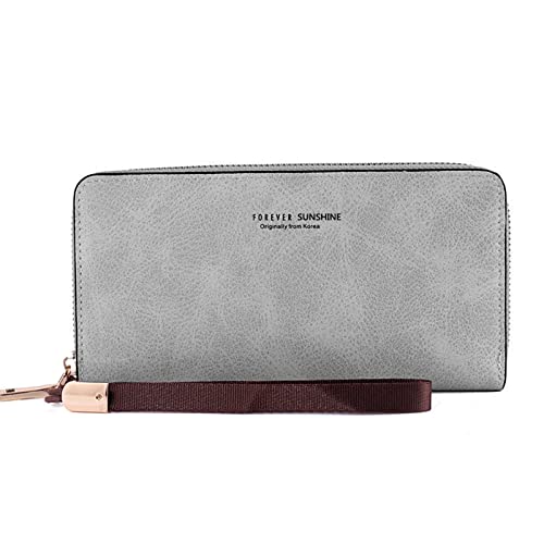 YUNNESS Modische Damen-Geldbörse, Lange Damen-Handtasche, Handy-Geldbörsen, Geldbörsen für Mädchen, PU-Leder, Kartenhalter, Damen-Handgelenktasche von YUNNESS