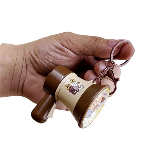Animal Keychain Mit 30S Sprachaufnahmen Tragbarer Acrylmusik Spielzeug Taschen Anhänger Keyring Für Taschen Rucksäcke Geschenke Kapibarasan Keychain von YUNNIAN