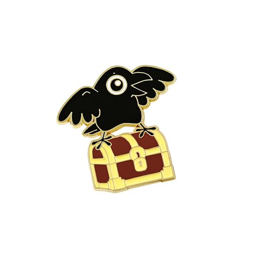 Auffällige Anspruchsvolle Legierung Crow Pin Tragbares Schmuckzubehör Für Themenveranstaltungen Stilvolle Outfits Casual Wear Alloy Brosche von YUNNIAN