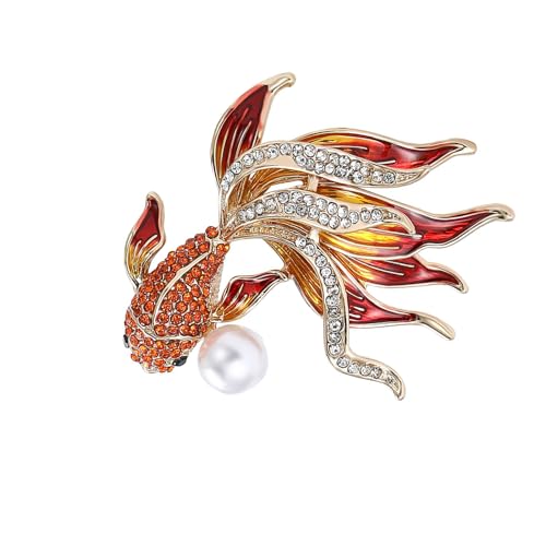 Einzigartige Strasssteine Goldfischbrosche Pin Zartes Modeaccessoire Tragbar Für Kleidung Und Taschen Dekoration Casual Wear Mode Brosche Einzigartige Strasssteine Goldfischbrosche Pin Zartes Modeaccessoire Tragbar Für Kleidung Und Taschen Dekoration Casual Wear Mode Brosche von YUNNIAN