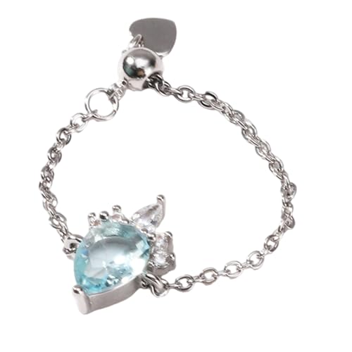 Elegante Fingerringe Geometrische Partyzubehör Tränenkettenkettenkupfertextur Perfekt Für Lässige Outfits Modische Statement Ringe von YUNNIAN