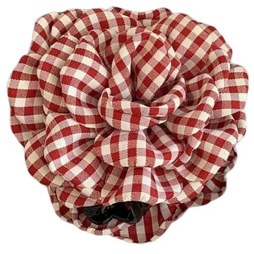 Elegante Haarspange mit kariertem Blumenmuster, stilvolle Haarspange für Damen, vielseitig einsetzbar, für den täglichen Pendler von YUNNIAN