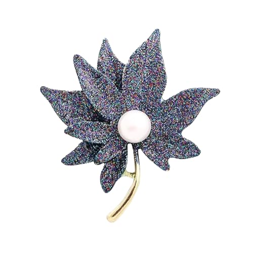 Elegante Herbstblätterbrosche Mit Perlen Anti Slip Kleidung Stecknadel Kleidungszubehör Für Frauen Mode Schmuck Geschenk Elegantes Damen Accessoire von YUNNIAN