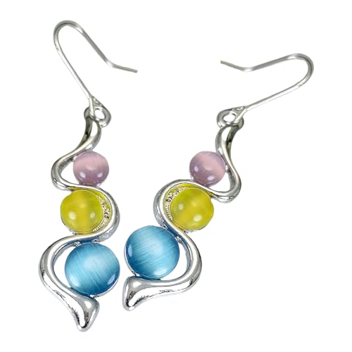 Elegante Katzen Eye Edelsteinohrringe Bequem Und Tragbares Accessoire Für Soziale Versammlungen Und Täglich Pendeln Einzigartige Wellendesigns Ohrringe von YUNNIAN