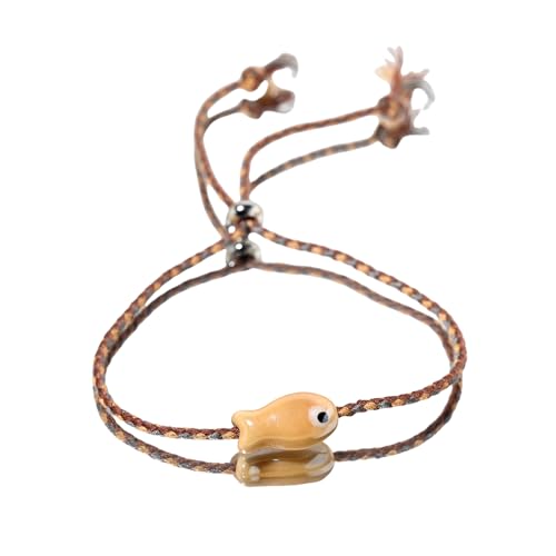 Hand Craft Keramic Fish Charme Ankettchenarmband Schmuck Für Frauen Stilvolle Outfits Alltags Tragen Geschenke Ideen Handgefertigtes Keramikfischarmband von YUNNIAN