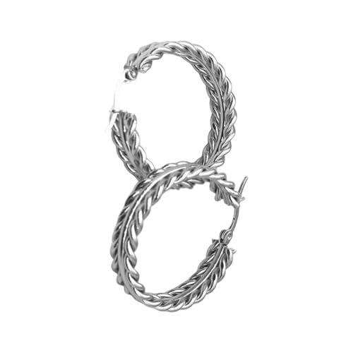 Komfortable Verdrehte Robuste Edelstahlohrringe Modische Look Für Jeden Anlass Casual Wear Stylish Outfits Party Accessoire Ohrringe von YUNNIAN