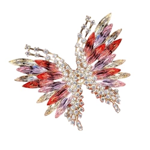 Kristall Schmetterling Brosche Mit Zirkonakzenten Für Kleidermäntel Schals Stilvolle Vintage Stecknadel Juwelier Accessoire Vintage Zirkonstifte Für Kleider von YUNNIAN