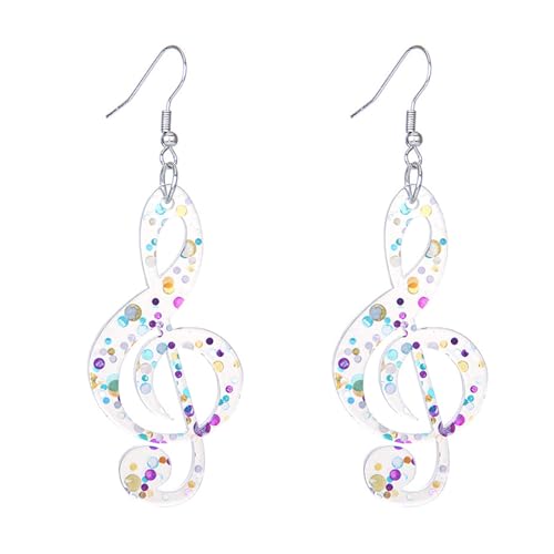 Leichte Acrylmusikalische Note Geformte Dangle Ohrringe Trendy Ohrstolme Für Frauen Mädchen Handgefertigt von YUNNIAN