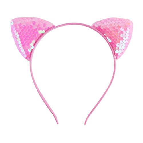 Leichtes Ohr-Accessoire, verziert mit hellblauen Pailletten, Haarschmuck für Rollenspiele und Feiern von YUNNIAN