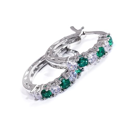 Luxuriöser Grünes Zirkonia Ohrring Funkelnde Zirkonia Eingelieferte Ohrringe Ohrclip Origination Für Frauen Die Modeohrclips Suchen von YUNNIAN