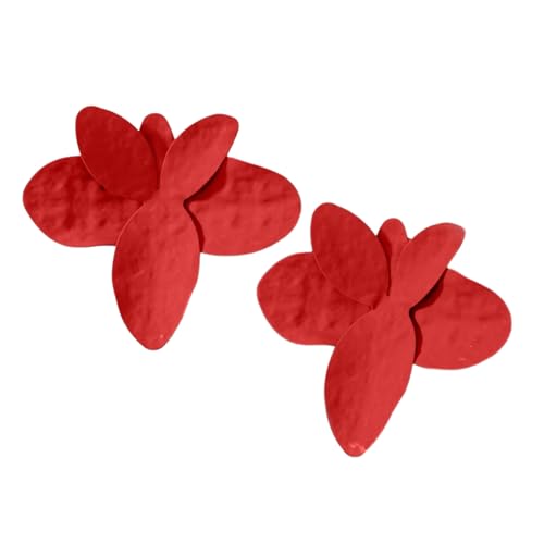 Mode Blumenohrringe Tragbare Robuste Metallblätter Schmuckzubehör Statement Stücke Für Trendige Damen Tragen Florale Blütenblattschmuck von YUNNIAN