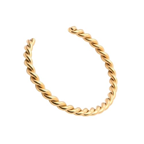 YUNNIAN Modische Moderne Spiralen Manschettenknopf Silberte Bequeme Verschleißschmuck Mit Hoher Stärke Finish Stilvolle Outfit von YUNNIAN