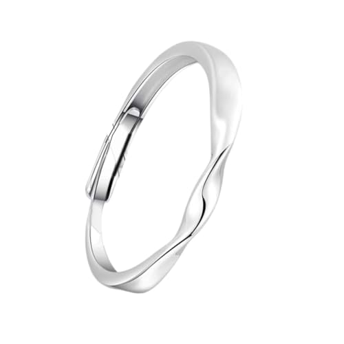 YUNNIAN Einfache Ringe Verstellbare Modeblume Öffnen Silbertextur Für Passende Look Elegante Frauenschmuck Geeignet von YUNNIAN
