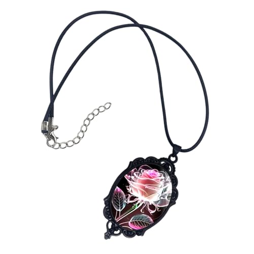 YUNNIAN Elegante Kabelplatte Rosenheize Halskette Tragbare Besondere Geschenke Für Sie Zu Besonderen Anlässen Und Feierlichkeiten Frauengeschenke Halskette von YUNNIAN
