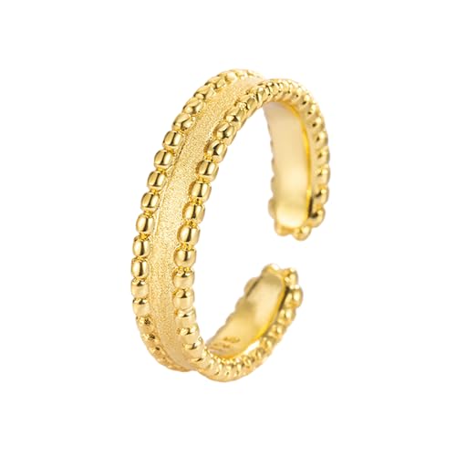 YUNNIAN Elegante Verstellbare Offene Ringe Modische Verstellbare Ringe Accessoire Mit Blumenmuster Für Jeden Vielseitigen Abendring von YUNNIAN