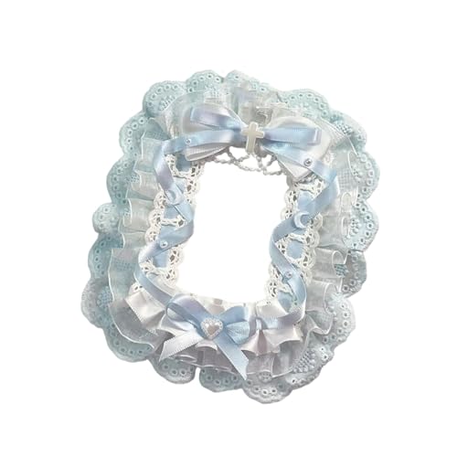 YUNNIAN Fotokartenhalter mit Schleifen, schöne Kartenhüllen, Aufbewahrungstasche, Spitze, Fotokartenetui, süße Fotohülle, Kreditkarte, 1, 17cm x 15cm x 3cm von YUNNIAN