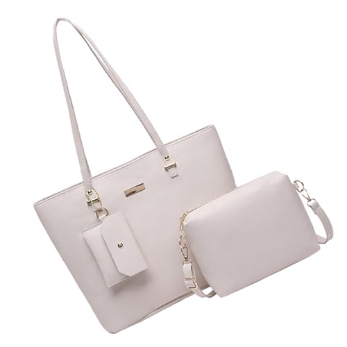 YUNNIAN Frauen Modehandtaschen Set 3PCS Umhängetaschen Große Kapazität Satchel Top PU Leder Crossbody Taschen Trendy Damen Accessoires von YUNNIAN