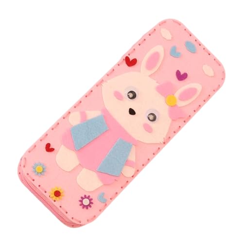 YUNNIAN Handgefertigte Bleistiftkoffer Nähkits Stiftspeicher Für Kinder Erstellen Sie Ihr Box Bildungskunstprojekt Cartoon Animal Stift Aufbewahrung Beutel Handgefertigtes Kunsthandwerksspielzeug von YUNNIAN