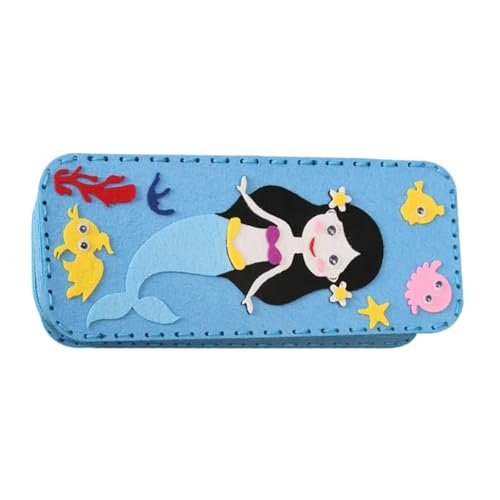YUNNIAN Handgefertigte Bleistiftkoffer Nähkits Stiftspeicher Für Kinder Erstellen Sie Ihr Box Bildungskunstprojekt Cartoon Animal Stift Aufbewahrung Beutel Handgefertigtes Kunsthandwerksspielzeug von YUNNIAN