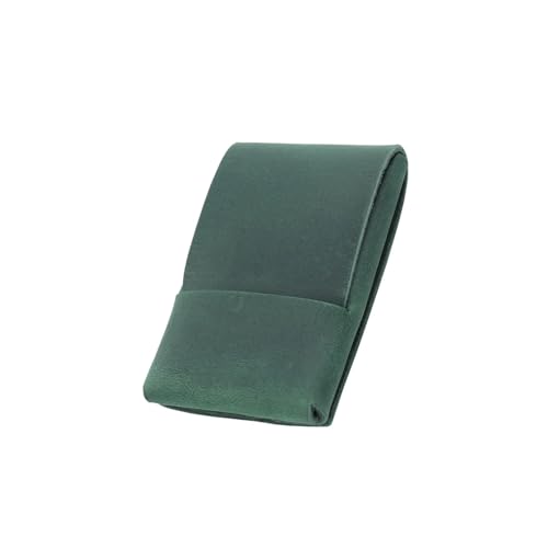YUNNIAN Retro Kartenetui Brieftasche Leder Kartenhalter Münzbörse Handgefertigte Kartenetui Halter für Männer, dunkelgrün, 6*9.5CM von YUNNIAN