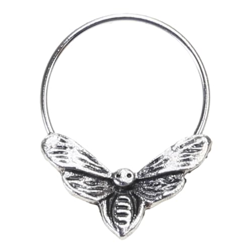 YUNNIAN Schädelmotten Nasenstollen Ringe Plattierte Robuste Legierung Bequemer Tragen Punk Gothic Styles Schmuck Für Mode Enthusiasten Schädelmotten Nasenstecker von YUNNIAN