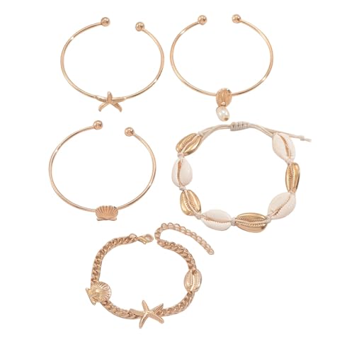 YUNNIAN Stapelbare Muschel Seesterne Armband Einstellbar Heiße Tag Strand Schmuck Geschenk Für Ihren Muschel Seesternarmarm Belustig von YUNNIAN