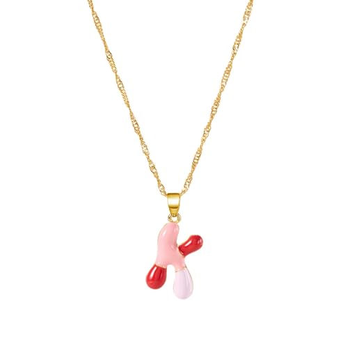 YUNNIAN Stylische Erste Anhänger Halskette 55 Cm Kette + 3 Cm Verlängerung Verstellbarer Ketten Halskette Für Tägliche Verschleiß Oder Besonderer Anlass Für Tägliche Verschleißmodebriefanhänger von YUNNIAN