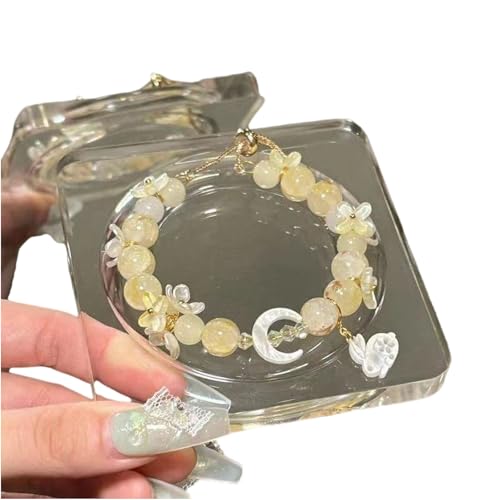 YUNNIAN Stylish Perlen Armband Mode Kette Einstellbare Länge Harz Textur Für Tägliche Verschleiß Und Partys Charmearmband von YUNNIAN