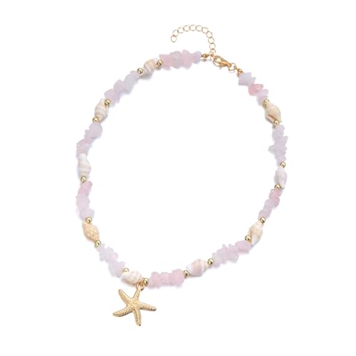 YUNNIAN Trendy Marine Halskette Verstellbares Allergie Resistenter Kettenketten Stein Ideales Strandzubehör Für Verstellbare Strand Urlaubsbehörde Für Frauen von YUNNIAN