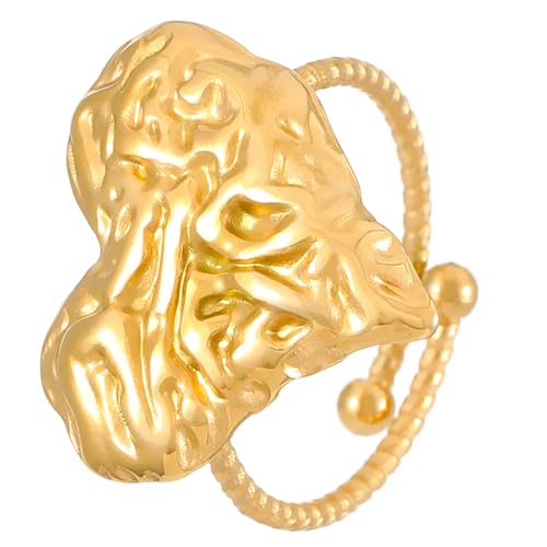 YUNNIAN Verstellbare Ringe Öffnen Der Sea Serie Tierfinger Offenes Edelstahltextur Geeignet Für Jeden Anlass Verstellbare Ringe Geeignet von YUNNIAN