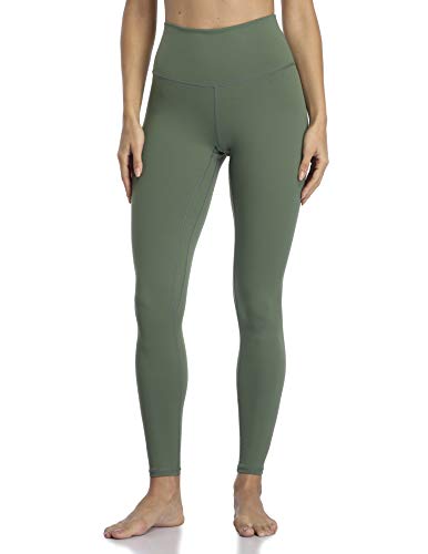 YUNOGA Damen-Leggings, ultraweich, hohe Taille, nahtlos, Bauchkontrolle, Yogahose, armee-grün, Groß von YUNOGA