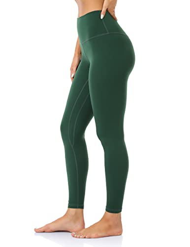 YUNOGA Ultraweiche Damen-Leggings, hohe Taille, nahtlos, Bauchkontrolle, Yogahose, Posy Green, Groß von YUNOGA