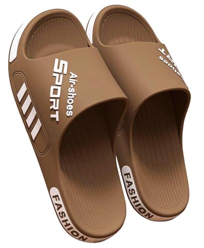 YUNZLAN Herren-Sandalen, Übergröße, rutschfest, für Strand, Pool, Outdoor, Indoor, Braun, 11-11.5 YUNZLAN Herren-Sandalen, Übergröße, rutschfest, für Strand, Pool, Outdoor, Indoor, Braun, 11-11.5 von YUNZLAN