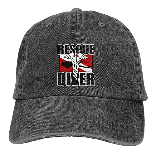 Baseball-Kappen Herren Damen Rescue Diver Cap Outdoor Sport Sonnenschutzkappe Hip Hop Cap Verstellbarer Hut Geschenk von YUONME