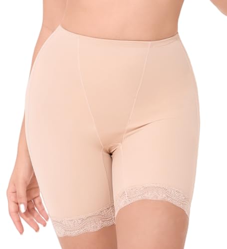 YOUROUCIO Radlerhose Damen Shape Kühlende Kurz Hose Leggings Unter Kleid Rock Anti Scheuern Oberschenkel Unterhose Shorts mit Spitze Shapewear Lace Unterwäsche Langem Bein Basic Panties Miederpants von YUROUTEN