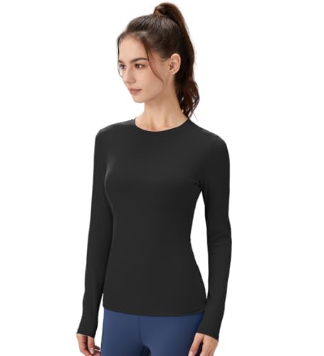 YUROUCIO Langarmshirt Damen Thermo Oberteile Warm Unterhemd Leicht Fleece Base Layer Slim Fit Pullover Langarm Sport Shirt Eng Winter Rollkrage Unterwäsche Oberhemd Kompressions Shirt Funktionsshirt von YUROUTEN
