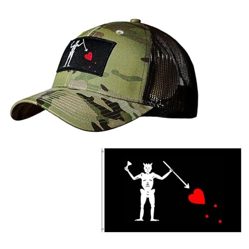 YUSENGMOO Herren und Damen Seal Team Tactical Baseball Cap Snapback Stretchable Hat+ Flag (4,L) von YUSENGMOO