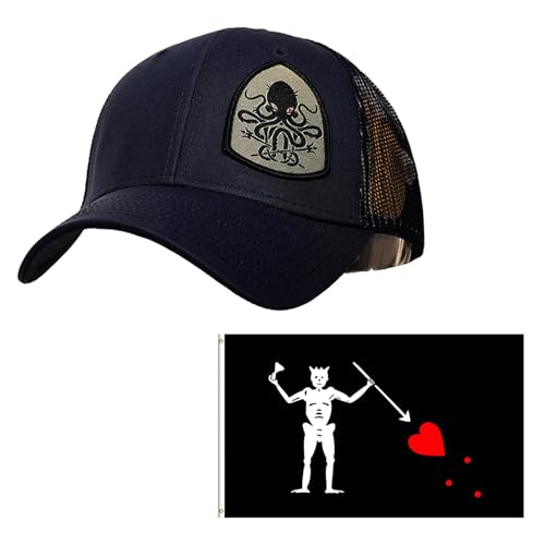 YUSENGMOO Herren und Damen Seal Team Tactical Baseball Cap Snapback Stretchable Hat+ Flag (5,L) von YUSENGMOO