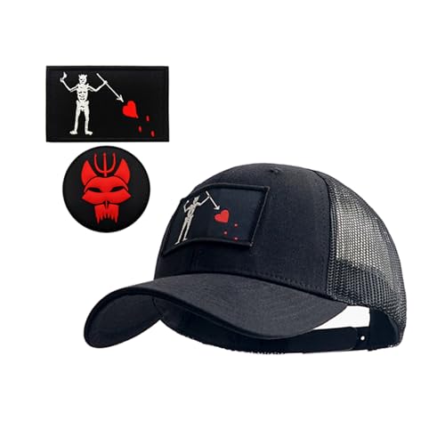 YUSENGMOO Herren Seal Team-Kappe – Taktische Baseballkappe, Blackbeard Truckermütze - 2 Patch (1,L) von YUSENGMOO