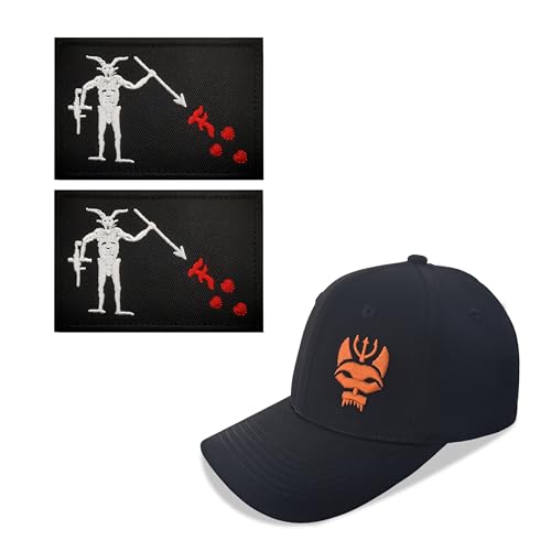 YUSENGMOO Schwarze Seal Team Six Baseballmütze Flexible Fit Tactical Seals Hut+Aufnäher (6,L) von YUSENGMOO