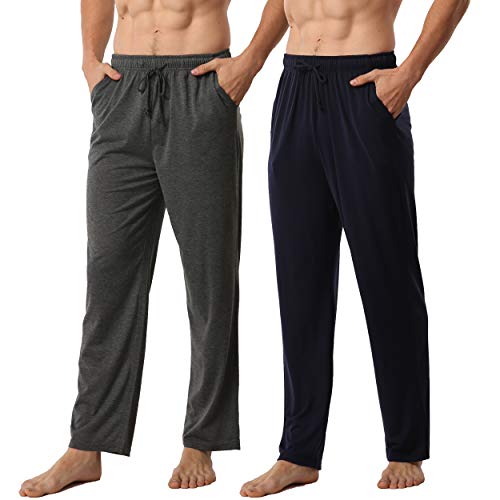 Herren Schlafanzugshose Kordelzug Ultra Soft Modal Lounge Hose Mit Taschen Kordelzug Freizeithose Loungewear 2er Pack Herren Schlafanzugshose Kordelzug Ultra Soft Modal Lounge Hose Mit Taschen Kordelzug Freizeithose Loungewear 2er Pack von YUSHOW