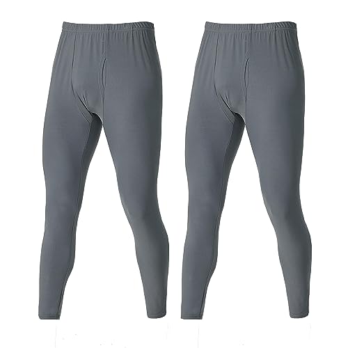 YUSHOW 2er Pack Thermohose Herren Winter Lange Unterhosen Funktionsunterwäsche Herren Ultra Weich Warme Unterwäsche Ski Leggings von YUSHOW