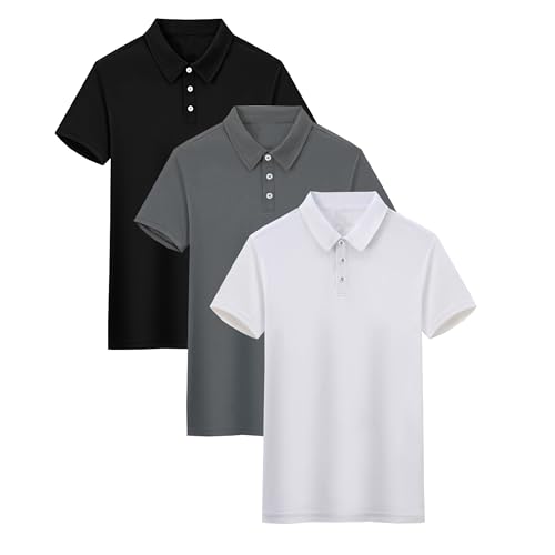 YUSHOW Herren Polo Shirts Quick Dry Kurzarm Feuchtigkeitstransport Golf T-Shirt von YUSHOW